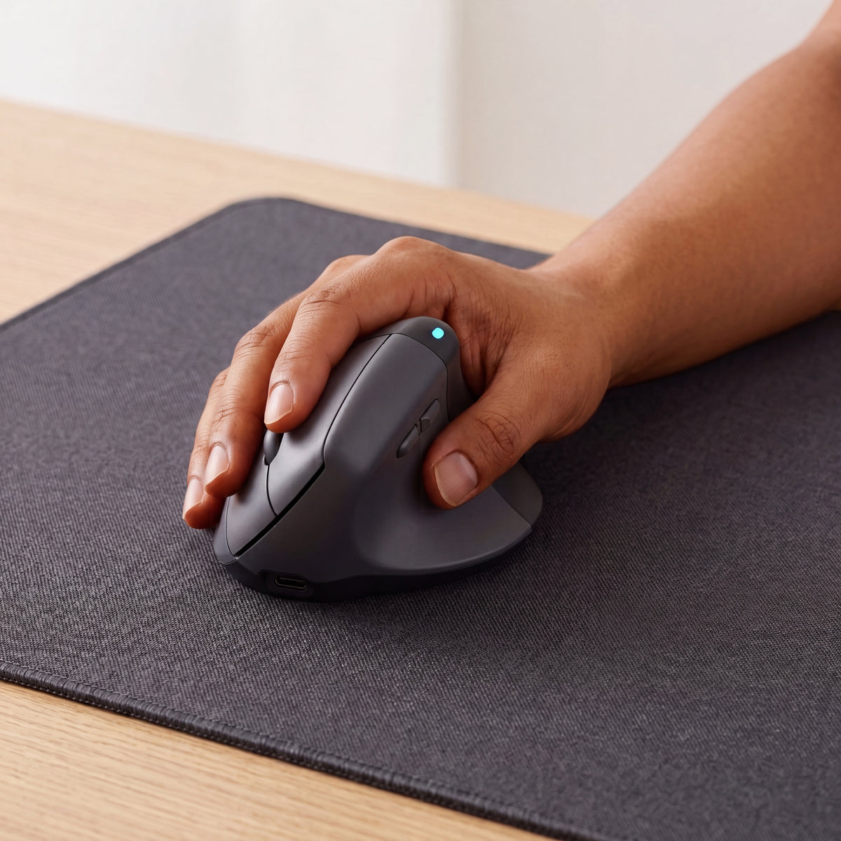 Verna Ergonomic Vertical Mouse, Wireless, Silent Click for Home Office